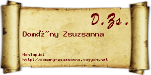 Domány Zsuzsanna névjegykártya