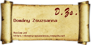 Domány Zsuzsanna névjegykártya
